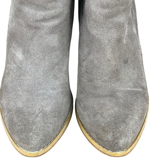 Amelia Grace booties 7M leather upper 2 1/2" heel beige color - Picture 7 of 13